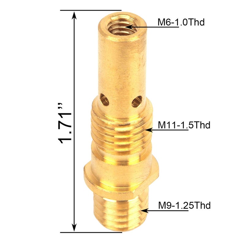 Zinger Mig Welding gun accessory11-30 0.030" kit for Forney 140 FC-i Mig gun: 20pcs Contact Tips 11-30 0.030" + 2pcs gas nozzles 21-50F + 2pcs 35-50 welding diffuse - Image 5